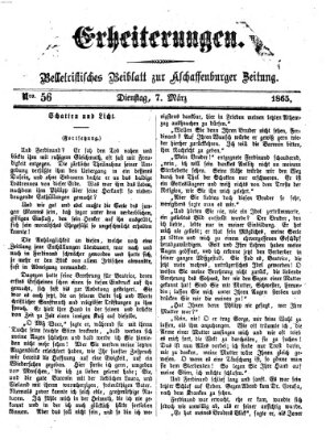 Erheiterungen (Aschaffenburger Zeitung) Dienstag 7. März 1865