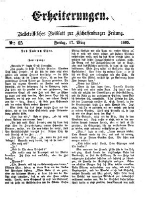 Erheiterungen (Aschaffenburger Zeitung) Freitag 17. März 1865