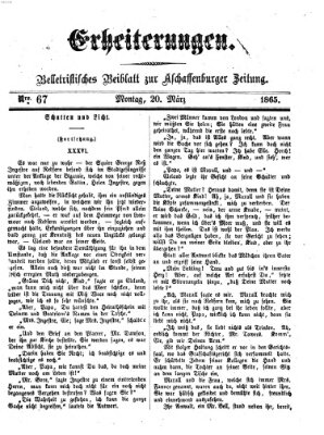 Erheiterungen (Aschaffenburger Zeitung) Montag 20. März 1865