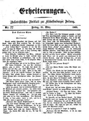 Erheiterungen (Aschaffenburger Zeitung) Freitag 31. März 1865