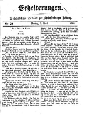 Erheiterungen (Aschaffenburger Zeitung) Montag 3. April 1865