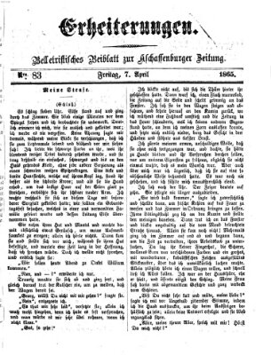 Erheiterungen (Aschaffenburger Zeitung) Freitag 7. April 1865