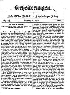 Erheiterungen (Aschaffenburger Zeitung) Samstag 8. April 1865