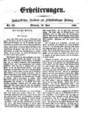 Erheiterungen (Aschaffenburger Zeitung) Mittwoch 26. April 1865