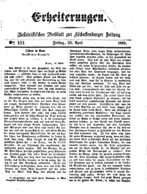 Erheiterungen (Aschaffenburger Zeitung) Freitag 28. April 1865