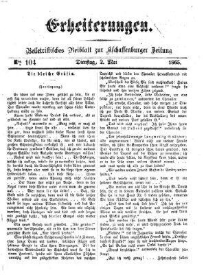 Erheiterungen (Aschaffenburger Zeitung) Dienstag 2. Mai 1865