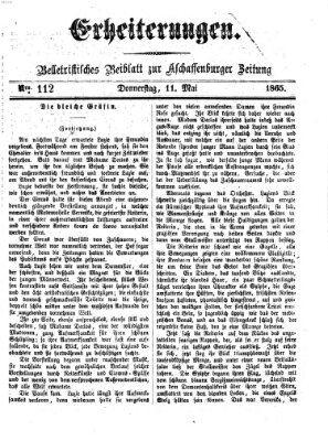 Erheiterungen (Aschaffenburger Zeitung) Donnerstag 11. Mai 1865