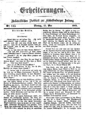 Erheiterungen (Aschaffenburger Zeitung) Montag 15. Mai 1865