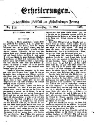 Erheiterungen (Aschaffenburger Zeitung) Donnerstag 18. Mai 1865