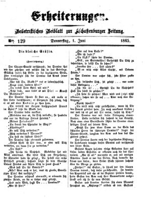 Erheiterungen (Aschaffenburger Zeitung) Donnerstag 1. Juni 1865