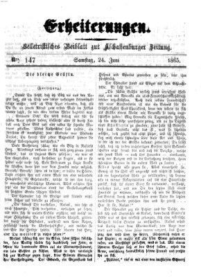 Erheiterungen (Aschaffenburger Zeitung) Samstag 24. Juni 1865