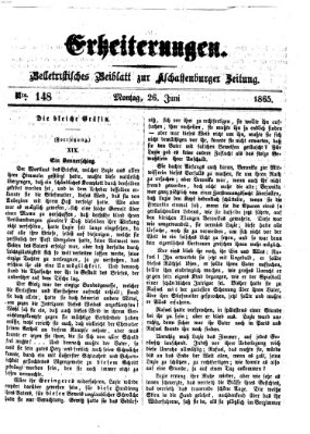 Erheiterungen (Aschaffenburger Zeitung) Montag 26. Juni 1865