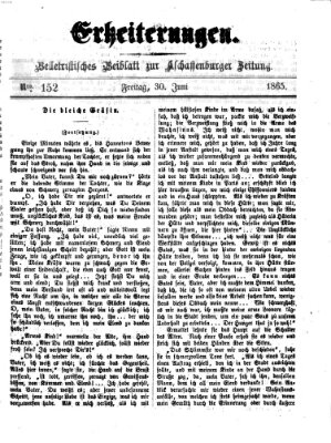 Erheiterungen (Aschaffenburger Zeitung) Freitag 30. Juni 1865