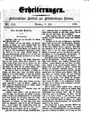 Erheiterungen (Aschaffenburger Zeitung) Montag 3. Juli 1865