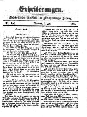 Erheiterungen (Aschaffenburger Zeitung) Mittwoch 5. Juli 1865