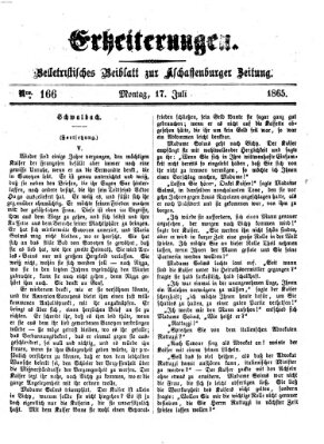 Erheiterungen (Aschaffenburger Zeitung) Montag 17. Juli 1865