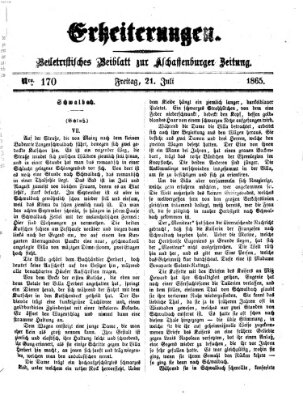 Erheiterungen (Aschaffenburger Zeitung) Freitag 21. Juli 1865