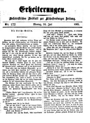 Erheiterungen (Aschaffenburger Zeitung) Montag 24. Juli 1865