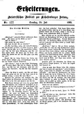 Erheiterungen (Aschaffenburger Zeitung) Samstag 29. Juli 1865