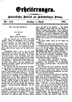 Erheiterungen (Aschaffenburger Zeitung) Dienstag 1. August 1865