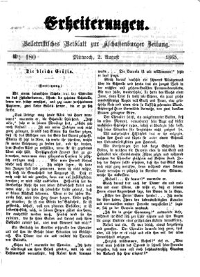 Erheiterungen (Aschaffenburger Zeitung) Mittwoch 2. August 1865