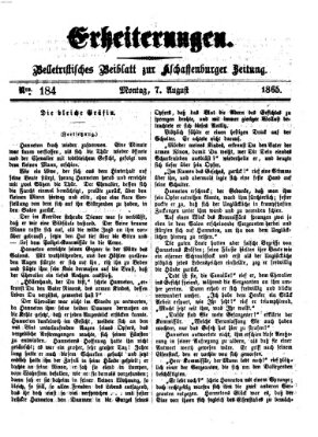 Erheiterungen (Aschaffenburger Zeitung) Montag 7. August 1865