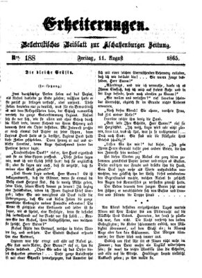 Erheiterungen (Aschaffenburger Zeitung) Freitag 11. August 1865