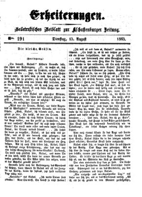 Erheiterungen (Aschaffenburger Zeitung) Dienstag 15. August 1865