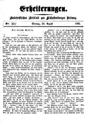 Erheiterungen (Aschaffenburger Zeitung) Montag 28. August 1865