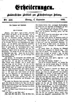 Erheiterungen (Aschaffenburger Zeitung) Montag 4. September 1865