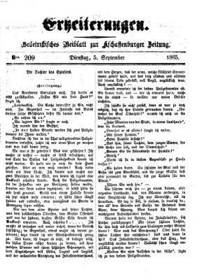 Erheiterungen (Aschaffenburger Zeitung) Dienstag 5. September 1865