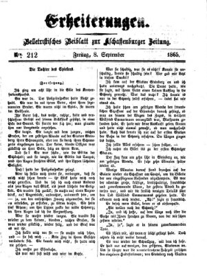 Erheiterungen (Aschaffenburger Zeitung) Freitag 8. September 1865