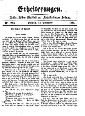 Erheiterungen (Aschaffenburger Zeitung) Mittwoch 13. September 1865