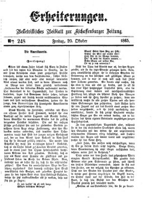 Erheiterungen (Aschaffenburger Zeitung) Freitag 20. Oktober 1865