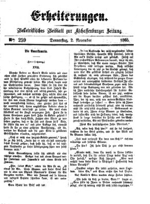 Erheiterungen (Aschaffenburger Zeitung) Donnerstag 2. November 1865