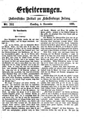 Erheiterungen (Aschaffenburger Zeitung) Samstag 4. November 1865