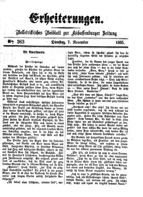 Erheiterungen (Aschaffenburger Zeitung) Dienstag 7. November 1865