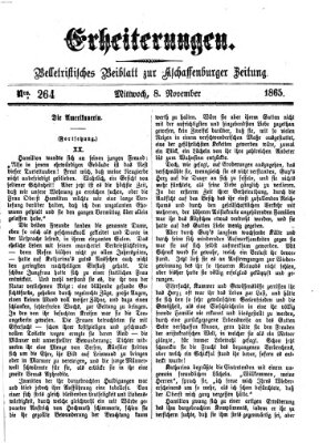 Erheiterungen (Aschaffenburger Zeitung) Mittwoch 8. November 1865