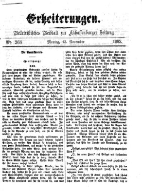 Erheiterungen (Aschaffenburger Zeitung) Montag 13. November 1865