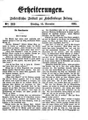 Erheiterungen (Aschaffenburger Zeitung) Dienstag 14. November 1865