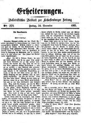 Erheiterungen (Aschaffenburger Zeitung) Freitag 24. November 1865