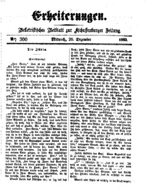 Erheiterungen (Aschaffenburger Zeitung) Mittwoch 20. Dezember 1865