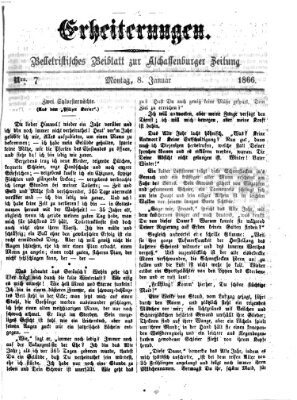 Erheiterungen (Aschaffenburger Zeitung) Montag 8. Januar 1866