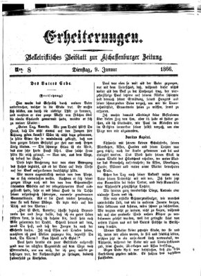 Erheiterungen (Aschaffenburger Zeitung) Dienstag 9. Januar 1866