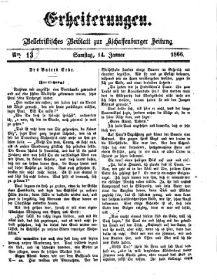 Erheiterungen (Aschaffenburger Zeitung) Sonntag 14. Januar 1866