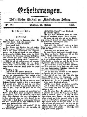 Erheiterungen (Aschaffenburger Zeitung) Dienstag 23. Januar 1866