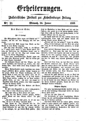 Erheiterungen (Aschaffenburger Zeitung) Mittwoch 24. Januar 1866