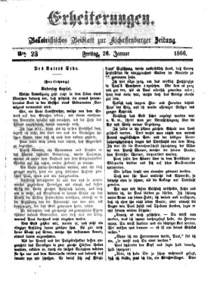 Erheiterungen (Aschaffenburger Zeitung) Freitag 26. Januar 1866