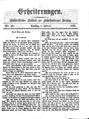 Erheiterungen (Aschaffenburger Zeitung) Samstag 3. Februar 1866