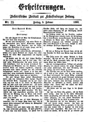 Erheiterungen (Aschaffenburger Zeitung) Freitag 9. Februar 1866